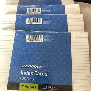 💙 5 Packs Caliber Ruled Index Cards 💙